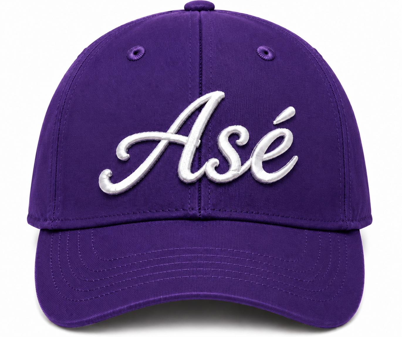 Purple Embroidered Asé Cap