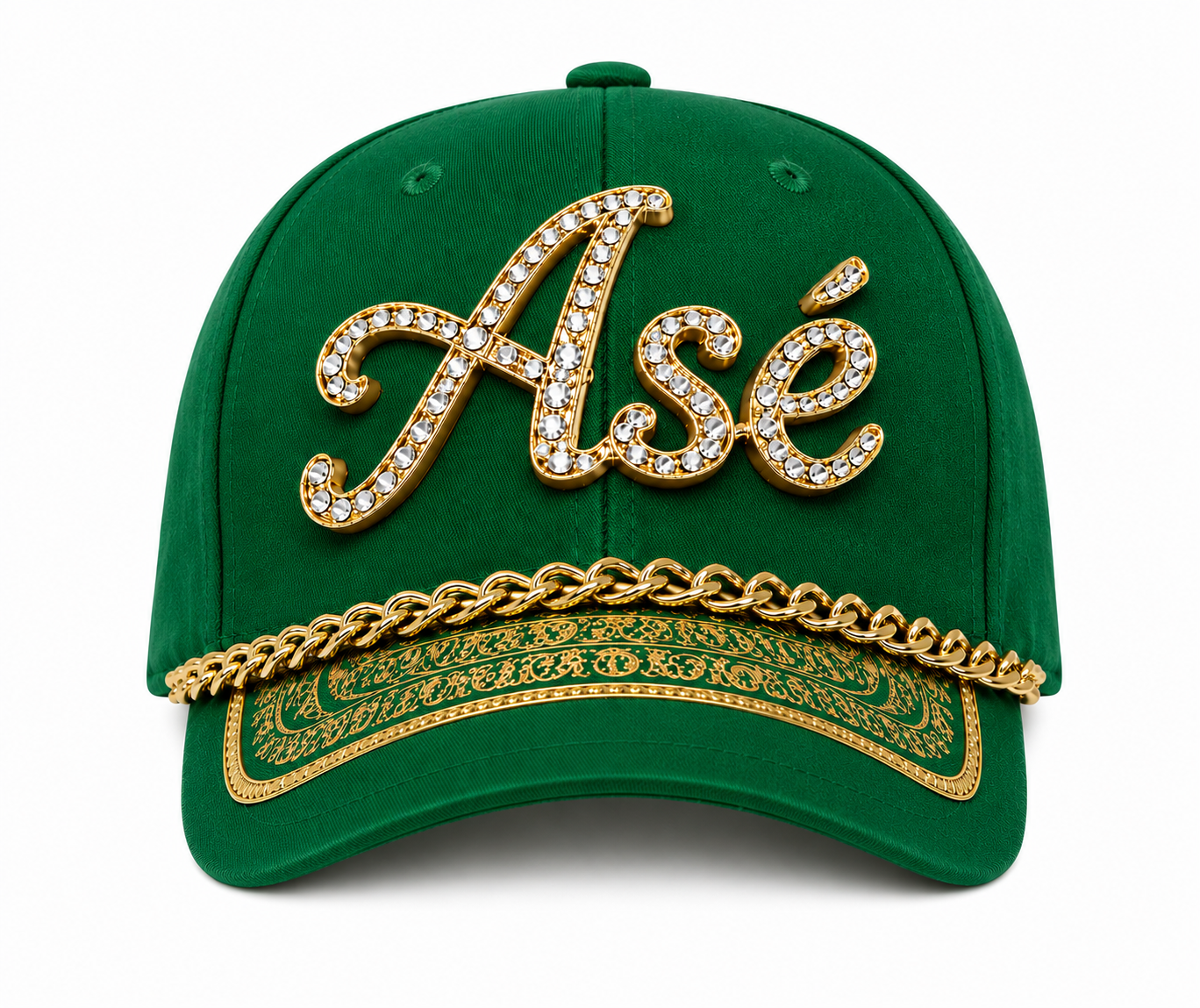 Green Embellished Asé Cap