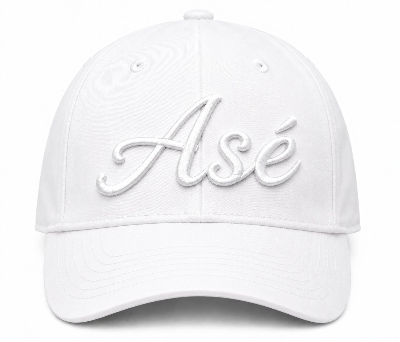 White Embroidered Asé Cap