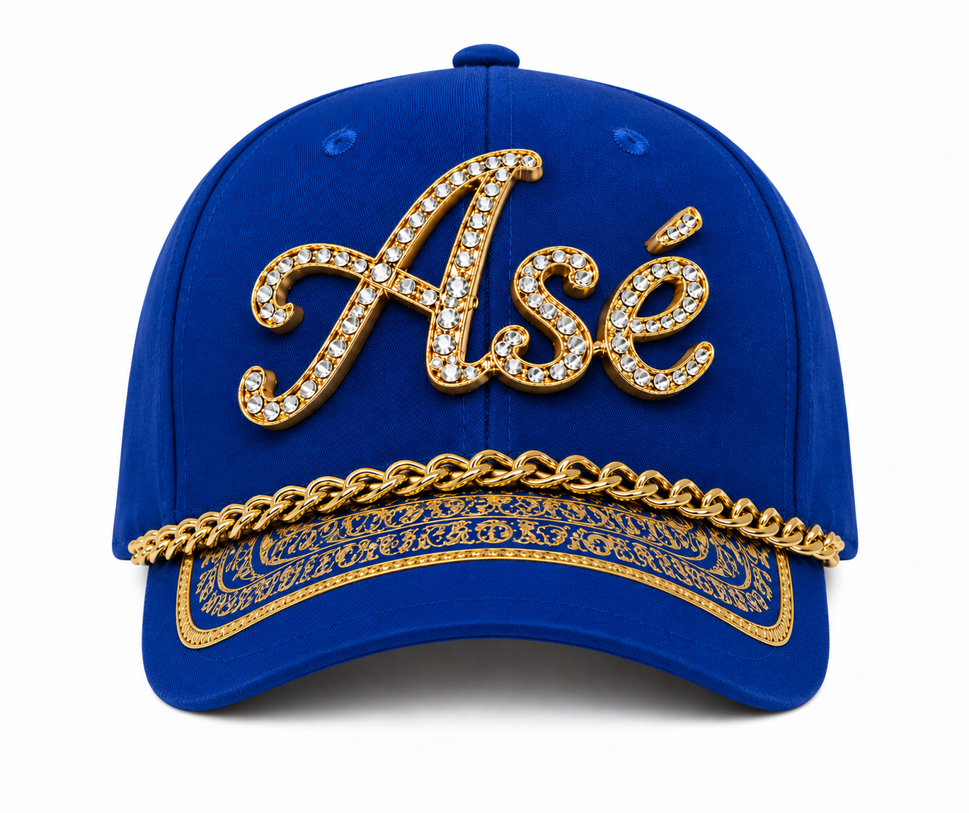 Royal Blue Embellished Asé Cap