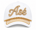 White Embellished Asé Cap