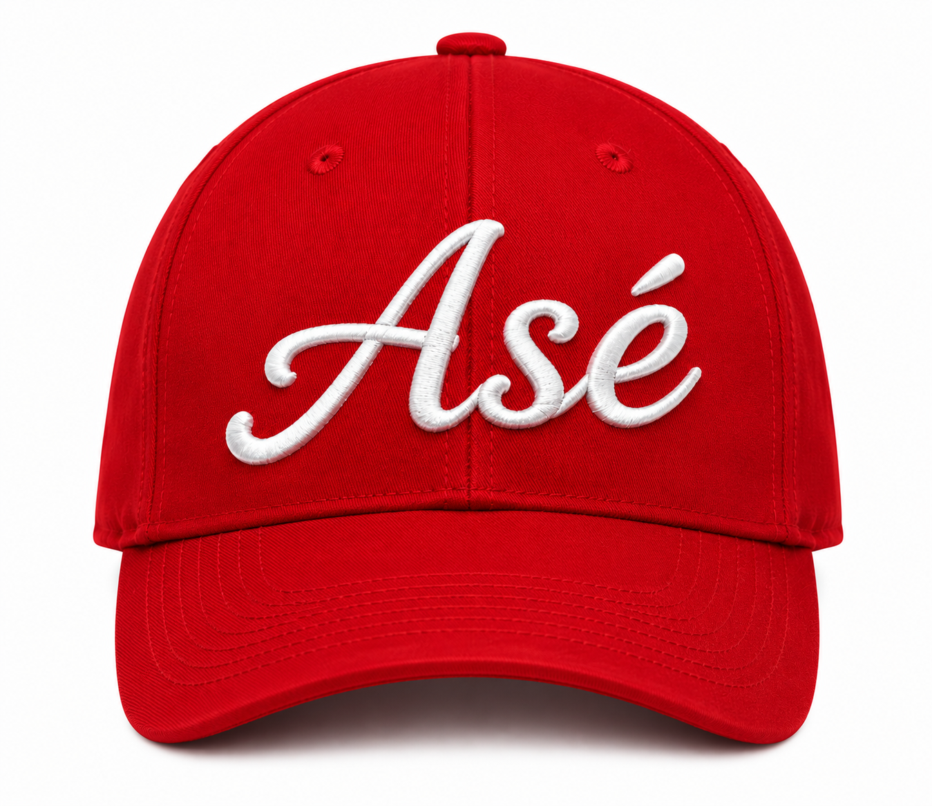 Red Embroidered Asé Cap